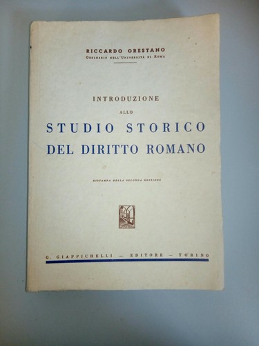 Orestano introduzione allo - r., orestano,introduzione