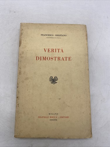 Francesco orestano verita - -, verita'